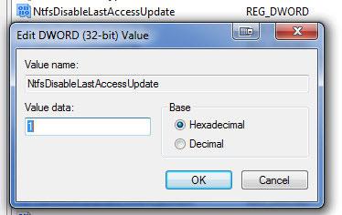 Disable LAst Access Filestamp in Windows 7