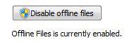 Disable Offline Files in Windows 7