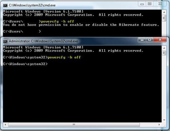 Disable Windows 7 Hibernation Disable Windows 7 Hibernation