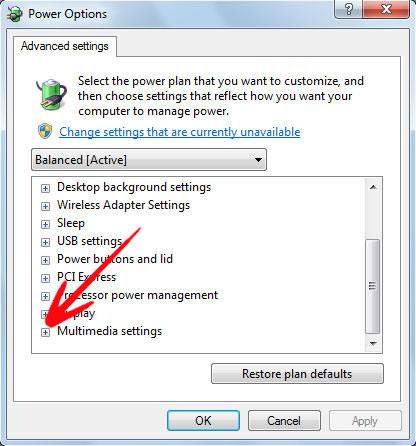 Multimedia settings