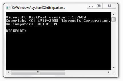 Diskpart Windows 7