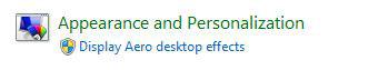 Display Aero Desktop Effects