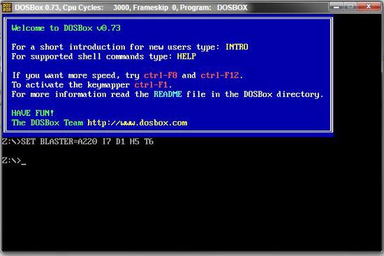 DOS on Windows 7: DOSBOX