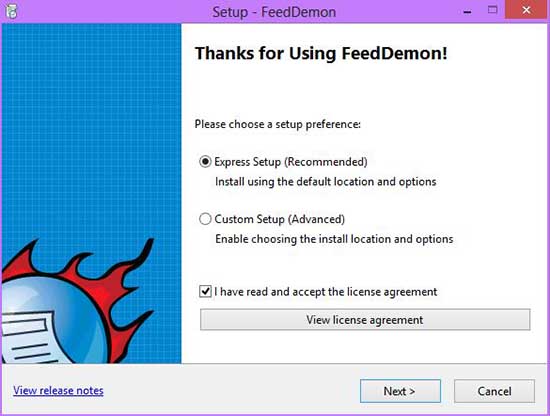 Download and install FeedDemon