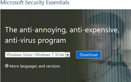 Download Microsoft Security Essentials