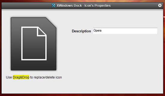 Drag & Drop Windows 7 Dock Icon