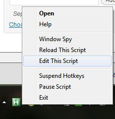 Edit Autohotkey script