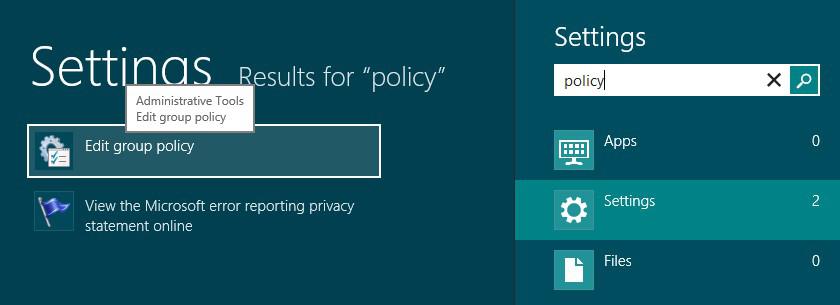 Edit Group Policy In Windows 8.Jpg
