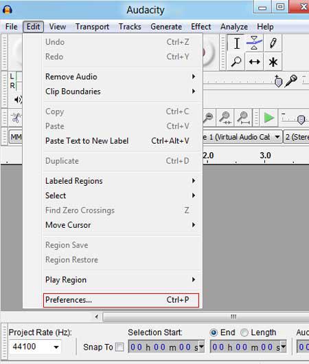 Edit preferences audacity