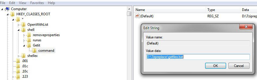 edit registry key string for new context menu item