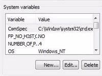 Editing System Environment Variables
