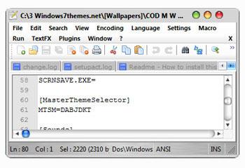 Editing Windows 7 Themes