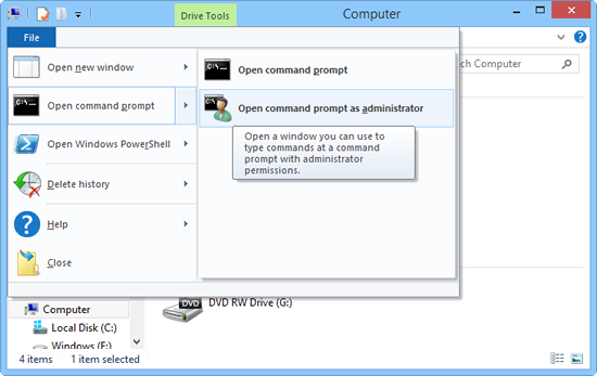 Elevated Command Prompt