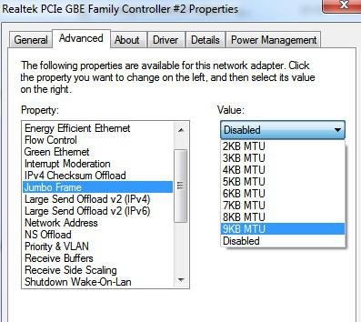 Enable 9Kb Mtu Jumbo Frame