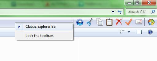 enable classic explorer bar