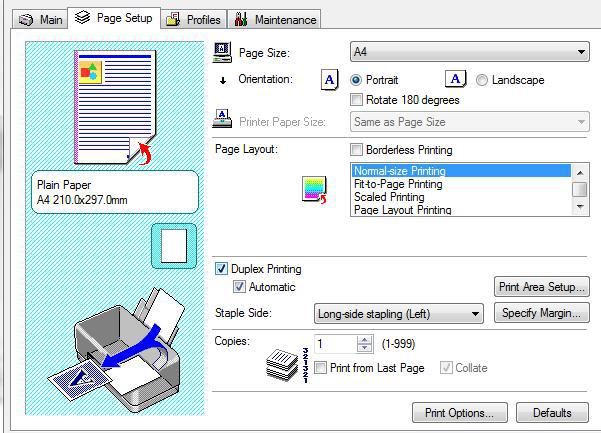 Enable Duplex Printing