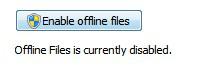 Enable Offline Files For Sync Center