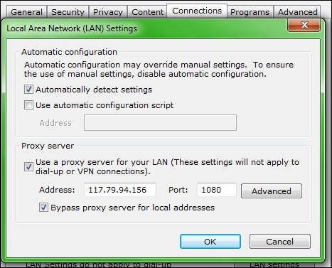 Enable Proxy in IE9