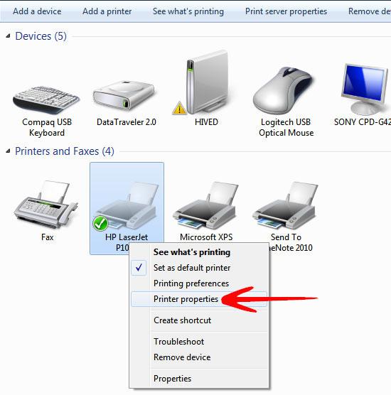 Printer Properties