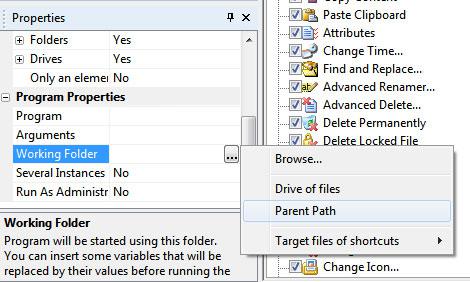 execute batch script in parent path