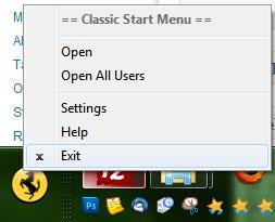 exit classic start menu