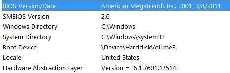 Find Bios Version Date On Msinfo32