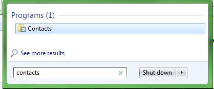 preview-how to find windows contacts on windows 7