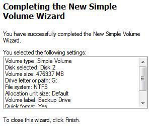 Finish hard drive initialization