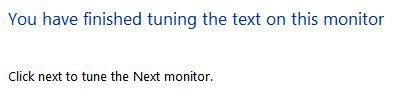 Finish tuning monitor cleartype