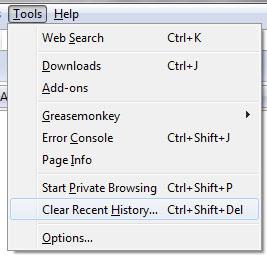 Firefox: Clear Recent Browsing History
