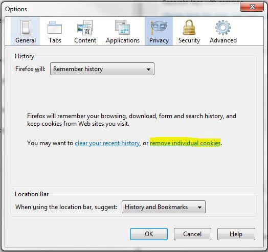 Firefox Remove Individual Cookies