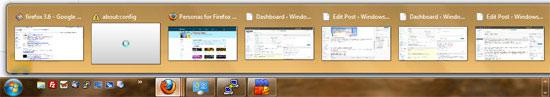 Firefox Windows 7 Aero Peek Tabs
