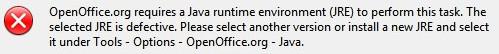 Fix Openoffice Org Error Java Runtime