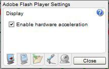 Flash enable hardware acceleration