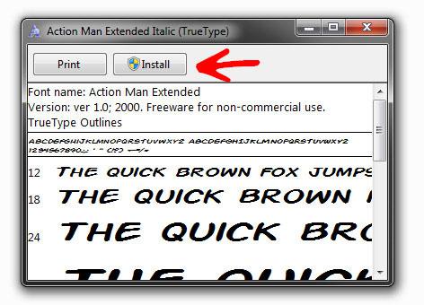 font installer