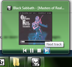 Foobar Windows 7 Gadget Taskbar Integration Plugin