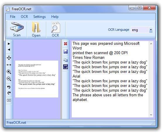Free OCR software for Windows 7