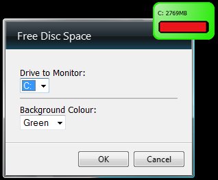 DiscSpace gadget options