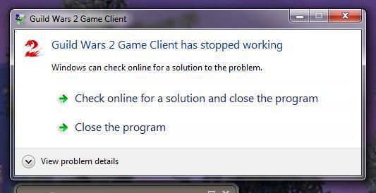 Game Client Has Stopped Working