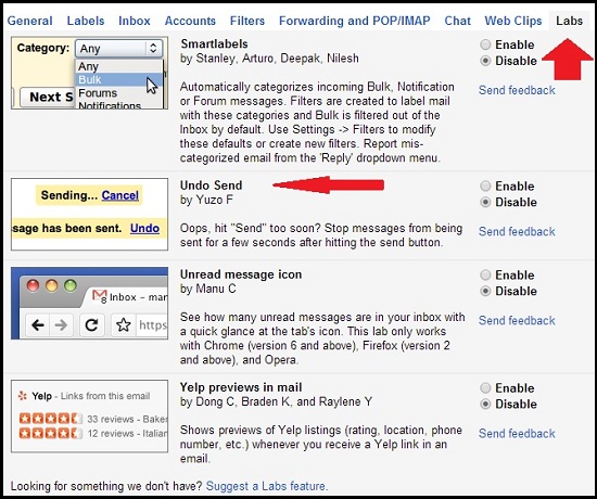 gmail undo send