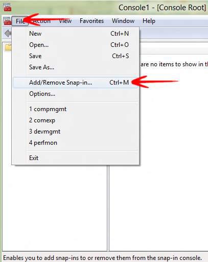 Add new snapin in group policy