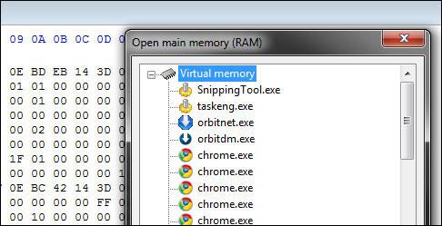 Hex editor Open RAM