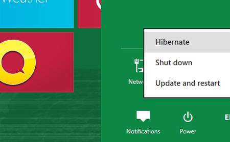Hibernate Windows-8