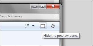 Hide the preview pane