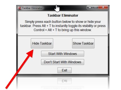 Hide Windows8 Taskbar