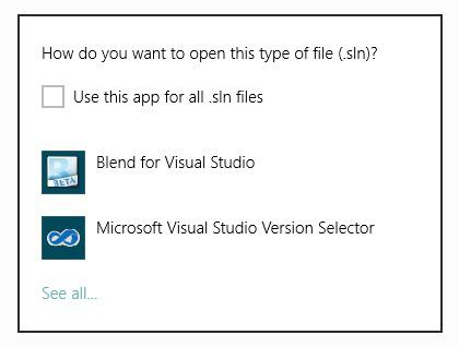 How Do You Want To Open This Type Of File Sln