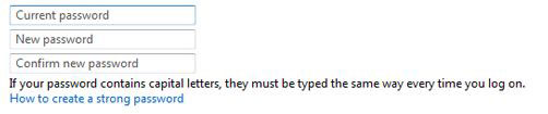 how to change computer password in Windows 7
