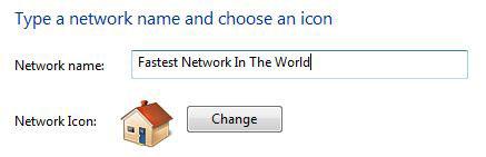 How to change network name in Windows 7