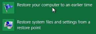 How to create system restore point in Windows 8