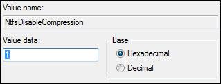 How to disable compression in Windows 7